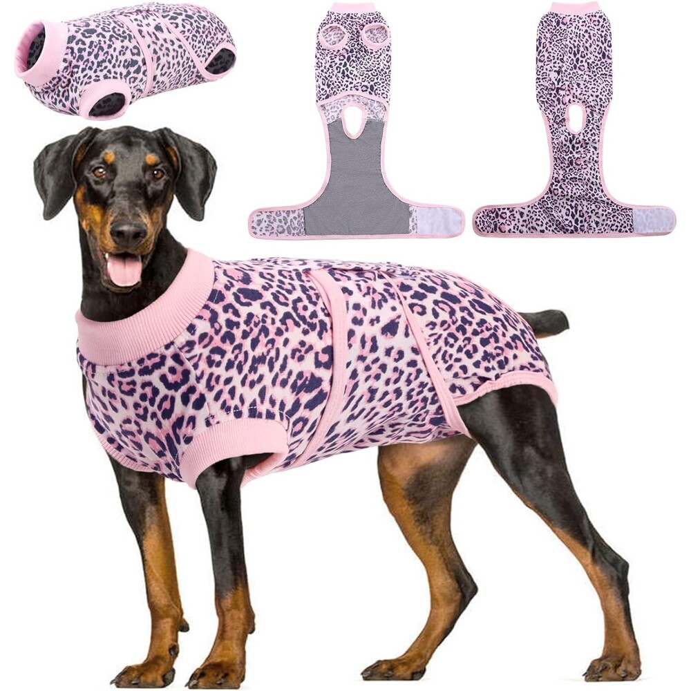 Kuoser Dog Recovery Suit, After Surgery Spay Neuter Onesie Adjustable SZ L:NWT